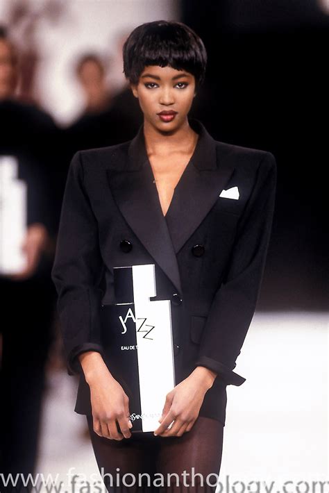 naomi cambell fall winter yves saint laurent 1988|Naomi Campbell's iconic runway moments through the years.